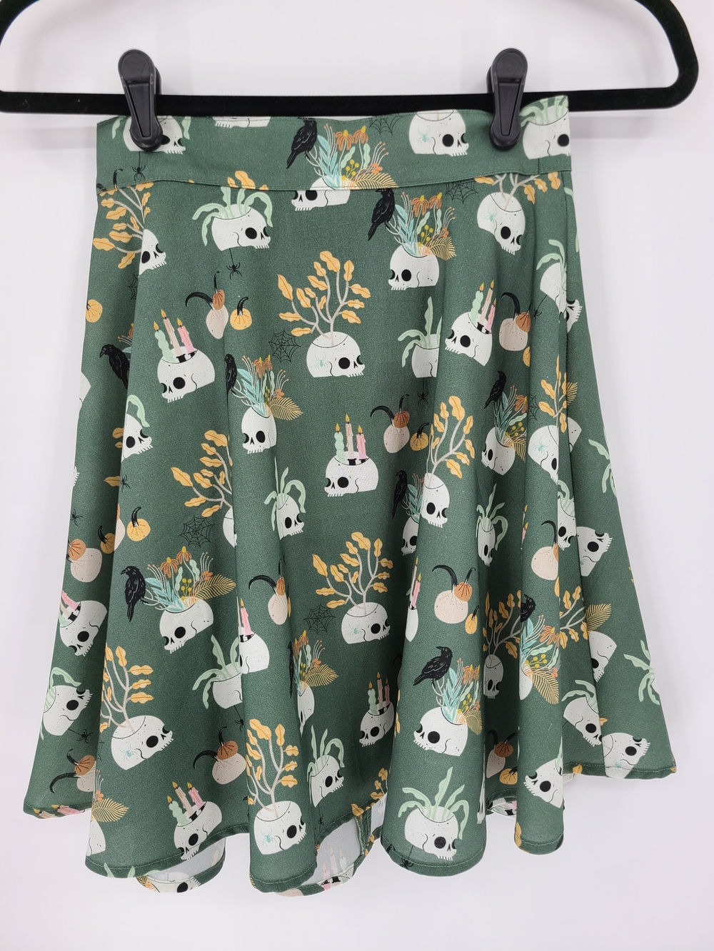 Retrolicious 100% Cotton Skull Candle Blouse And Mini Skirt Set Size XS - Picture 14 of 16